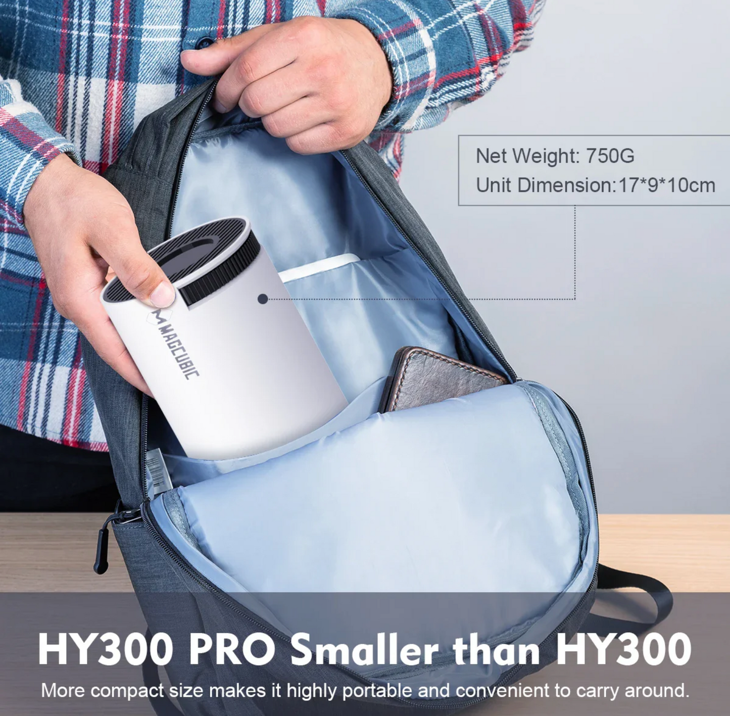 MagCubic HY300 Pro 4k Android Projector ⎯ WiFi 6, 260 ANSI Lumens, Bluetooth 5.0, Home & Outdoor Cinema