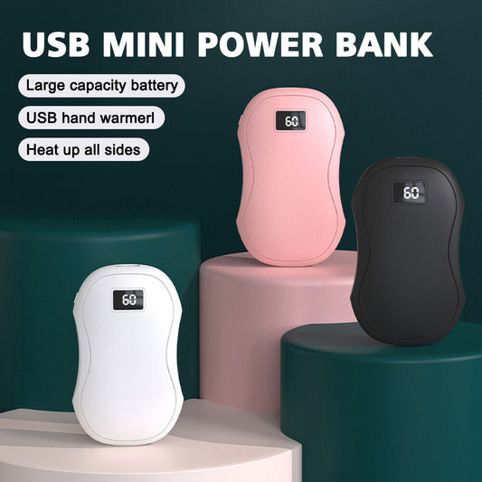 2-In-1 Rechargeable Hand Warmer & Power Bank – Stay Warm & Charged